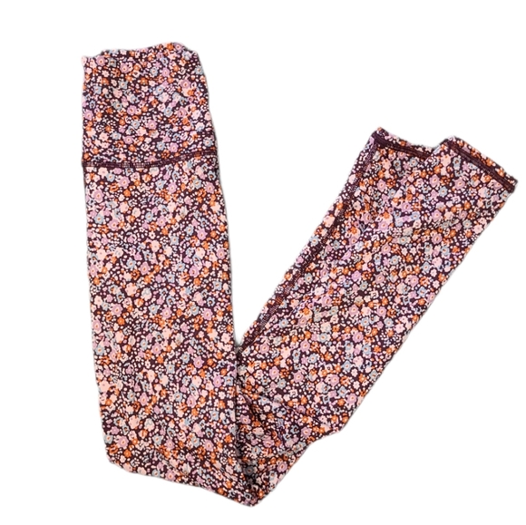 Aerie Chill Play Move Leggings Floral Purple XXS - Picture 3 of 4